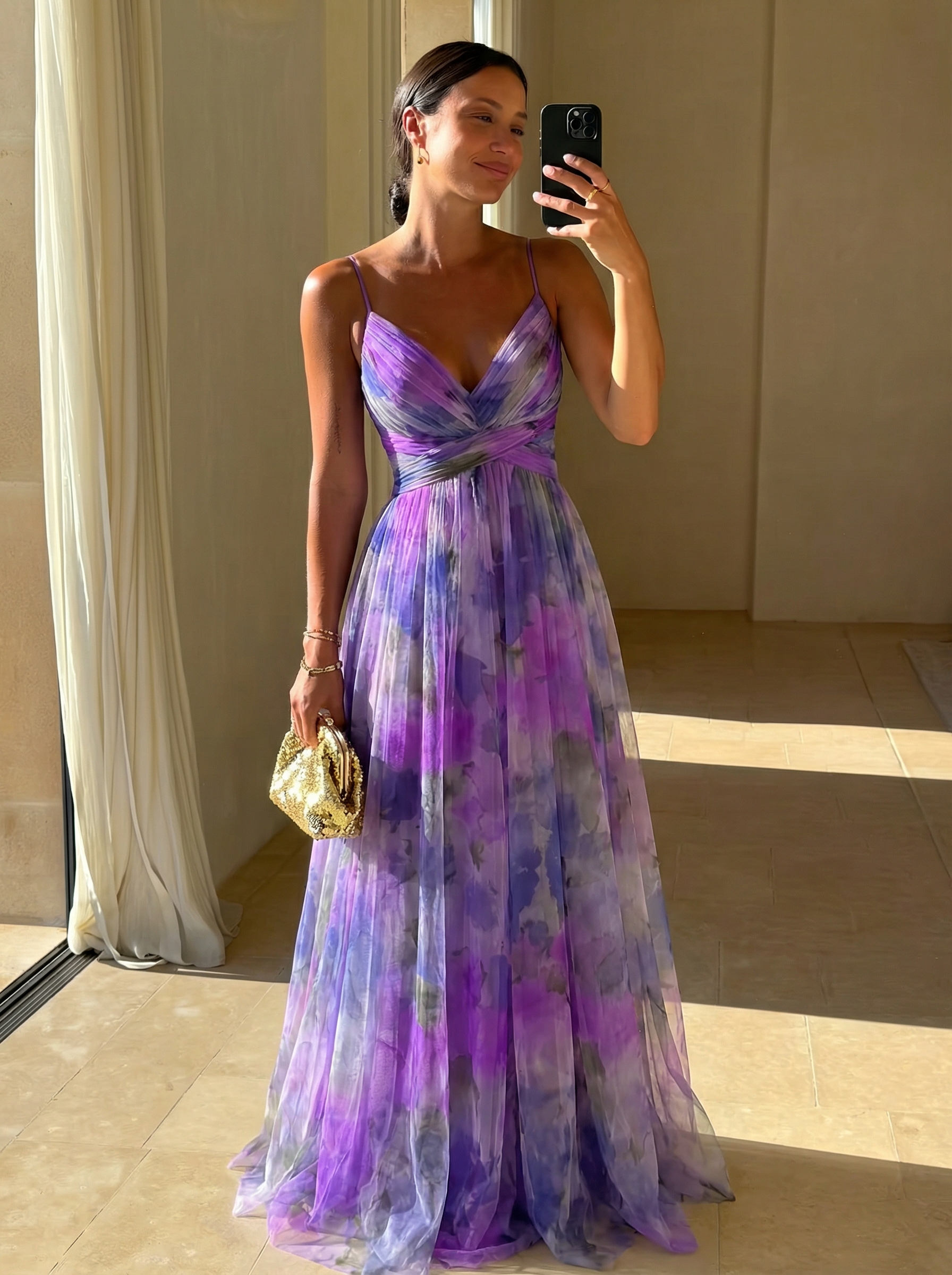 Roséa Bloom Maxi Dress – Floral Summer Silhouette with Adjustable Back Detail