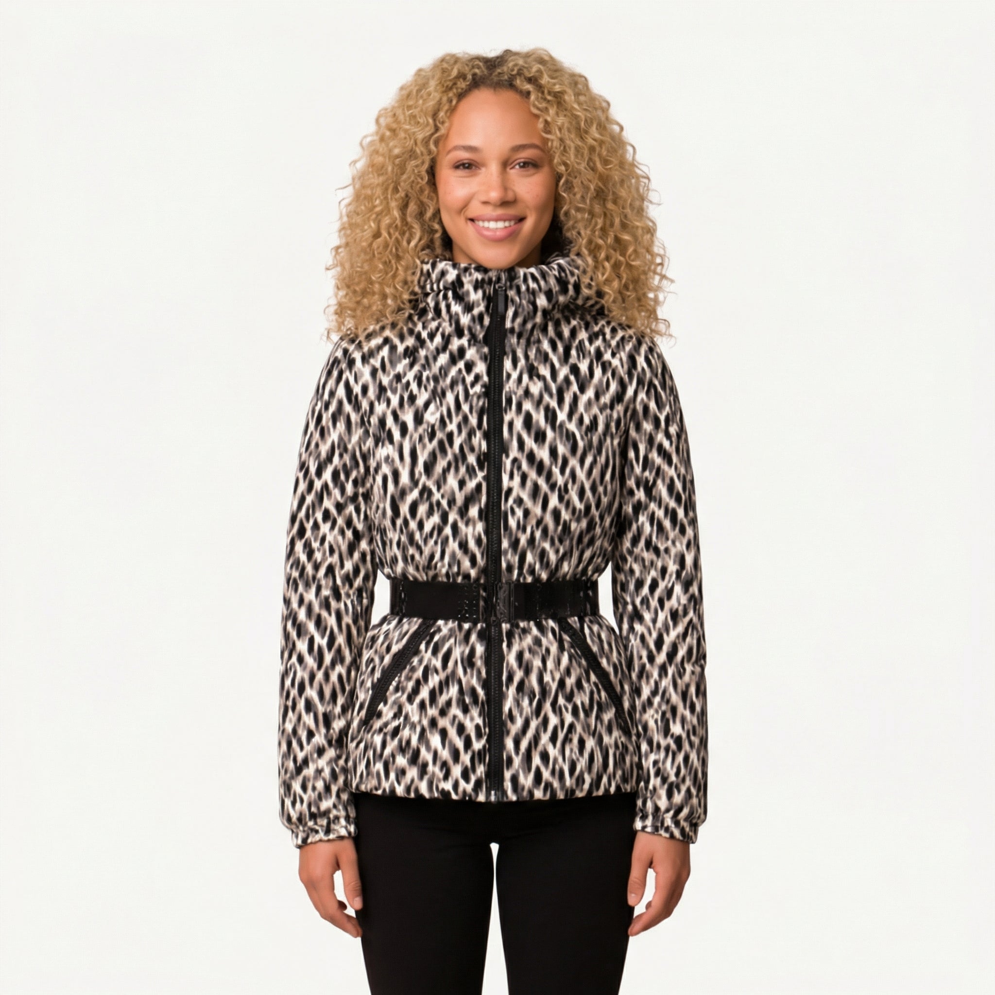 Women’s Belted Puffer Jacket – Modern Quilted Elegance