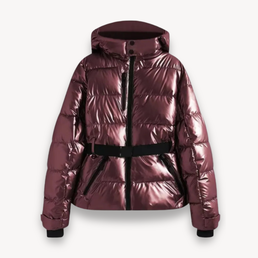 Women’s Belted Puffer Jacket – Modern Quilted Elegance