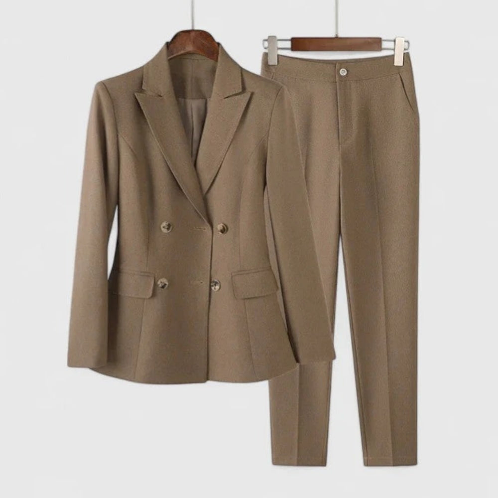 Women’s Tailored Blazer & Trouser Set – Notched Lapel Suit