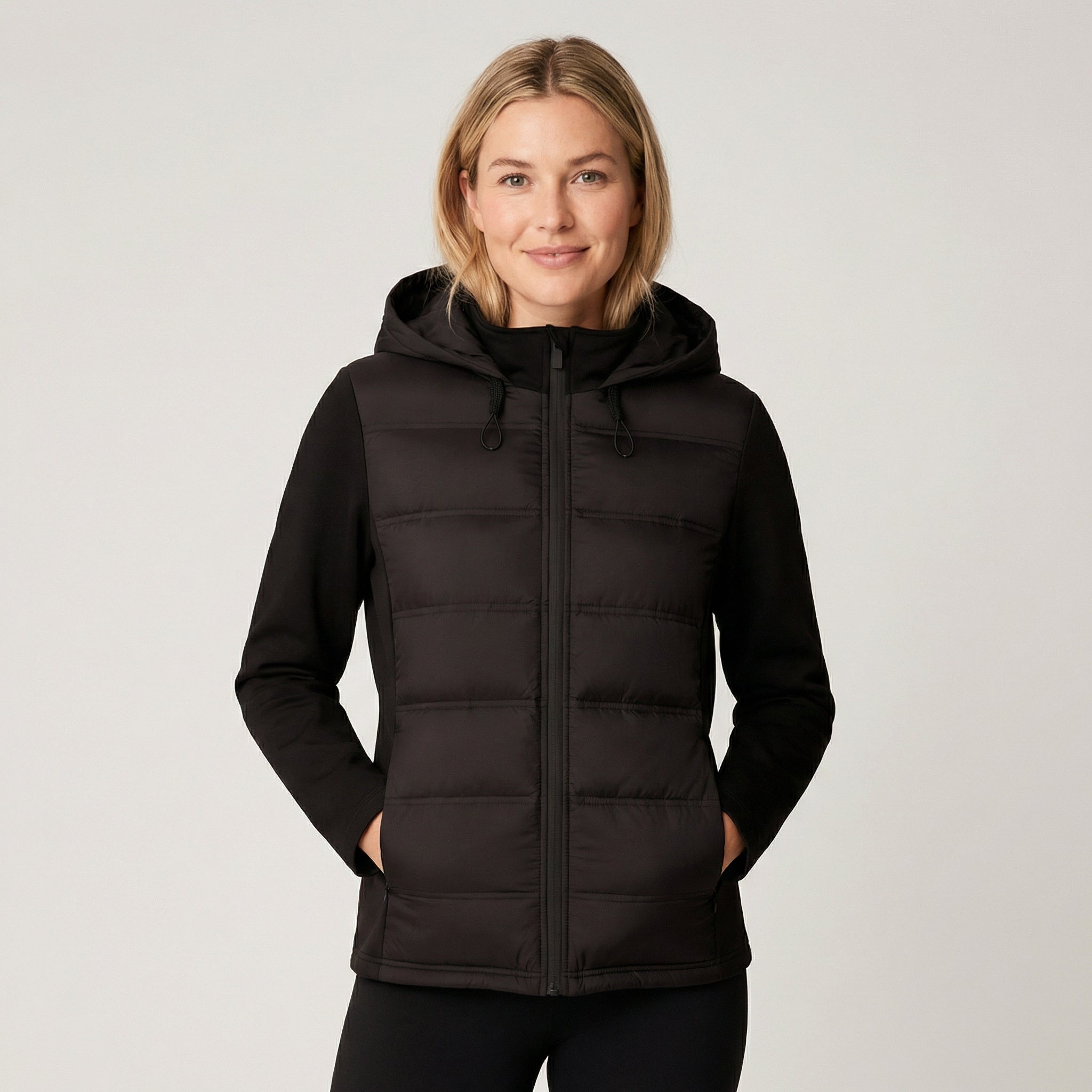Women’s Hooded Longline Puffer Jacket – Quilted Everyday Elegance